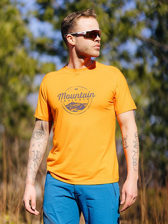 Mountain Equipment Headpoint Script Mens Tee Ember