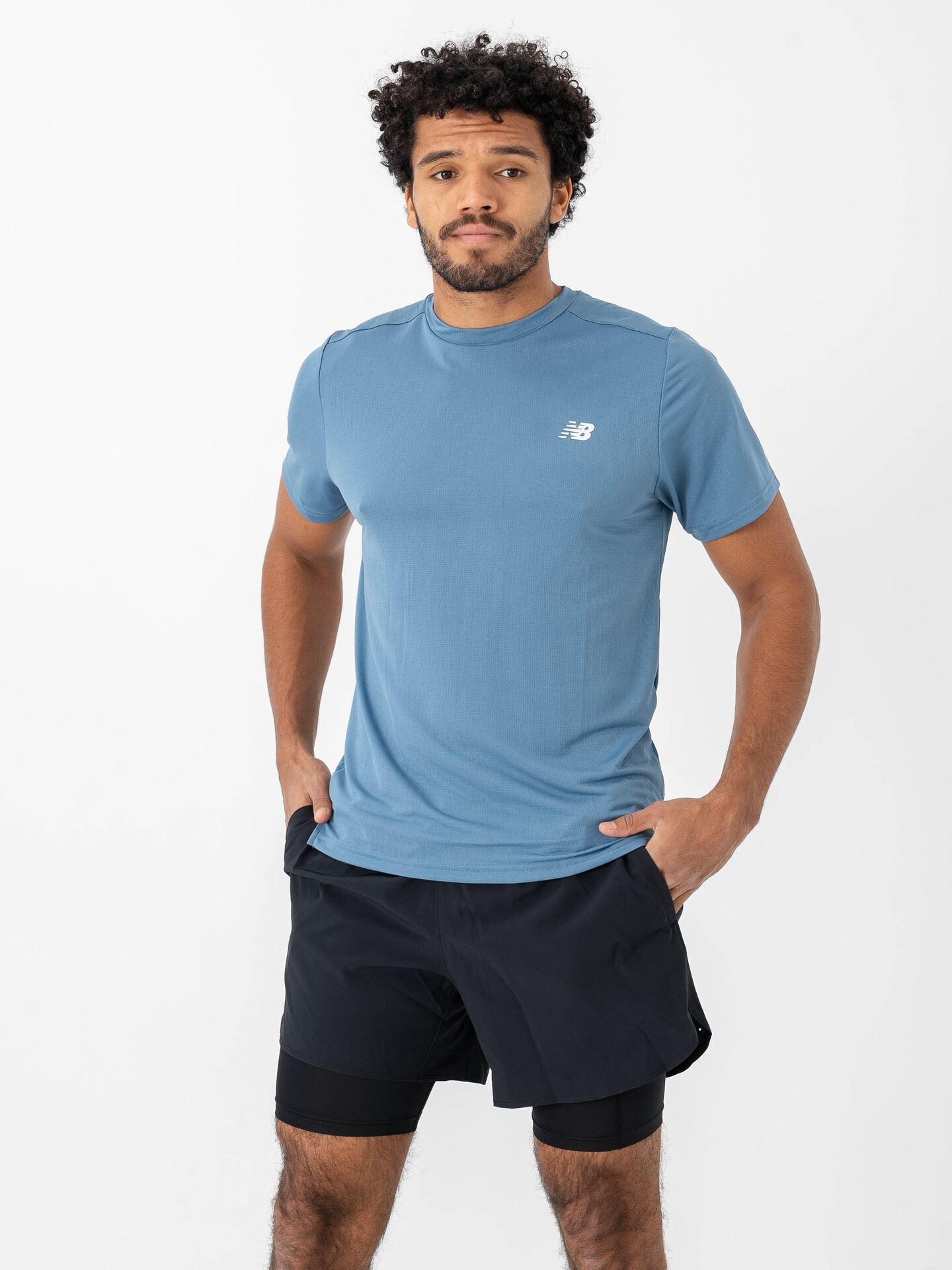 New Balance Sport Short Sleeve T-Shirt Shoreline Blue