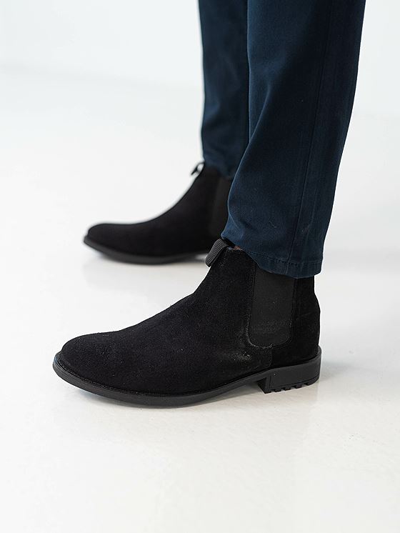 Noodles Chelsea Boot Suede Black