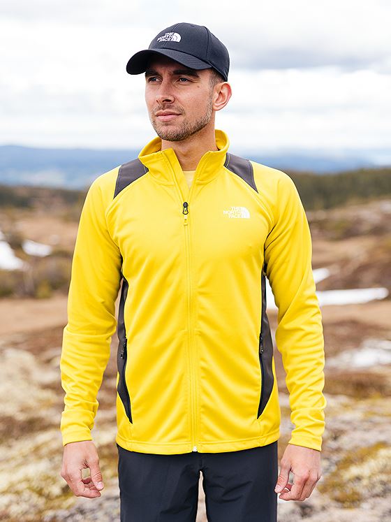 The North Face Men’s Ao Midlayer Full Zip Acid Yellow / Asphalt Grey