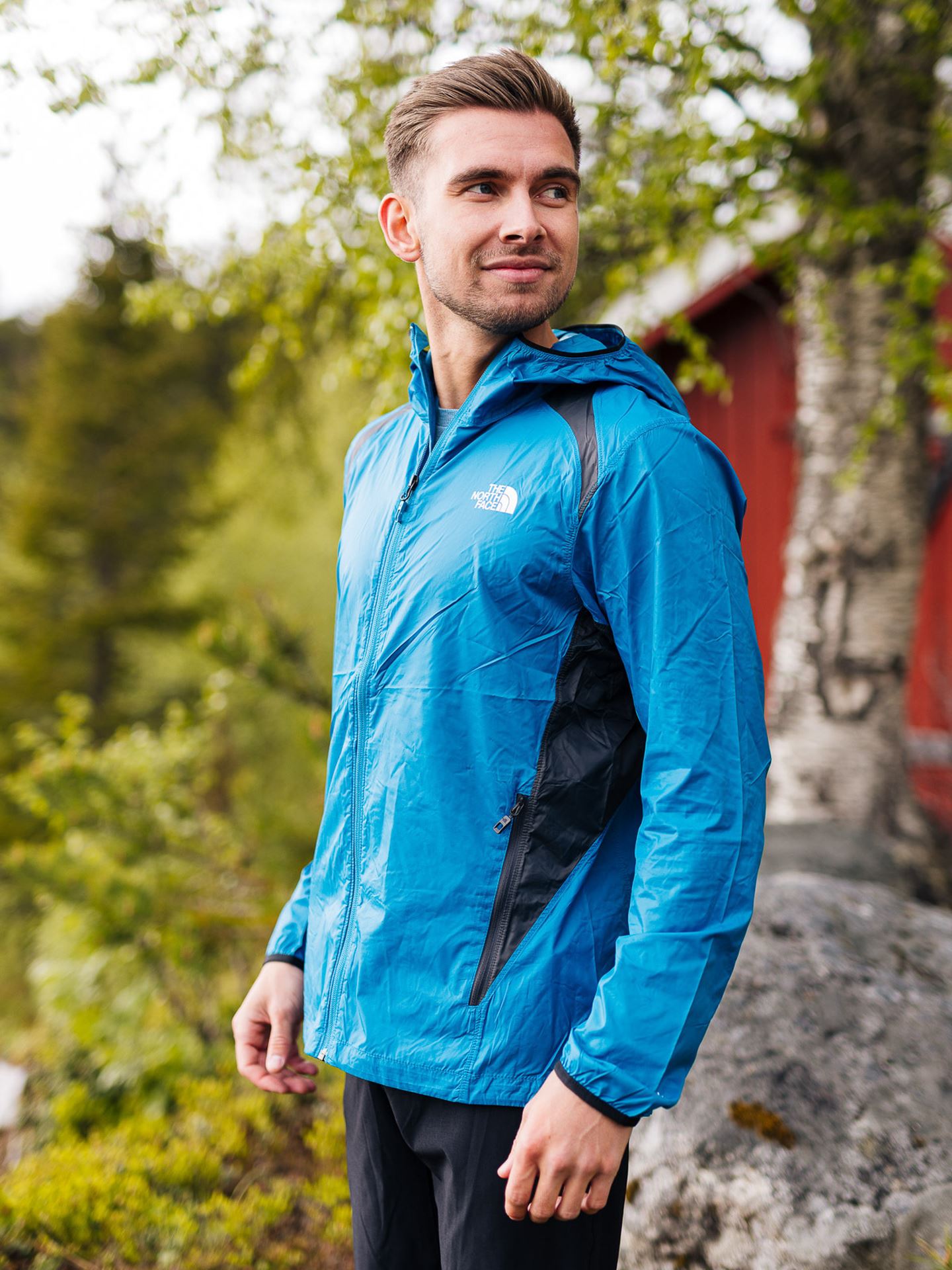 north face mens black full zip fleece
