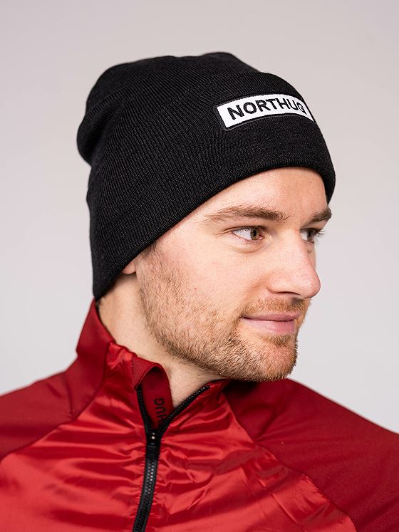 Northug Idre Ribbed Wool Beanie Black