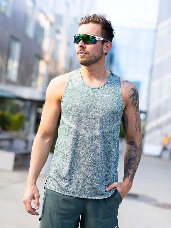 Nike Dri-Fit Rise 365 Tank Vintage Green / Reflective Silver