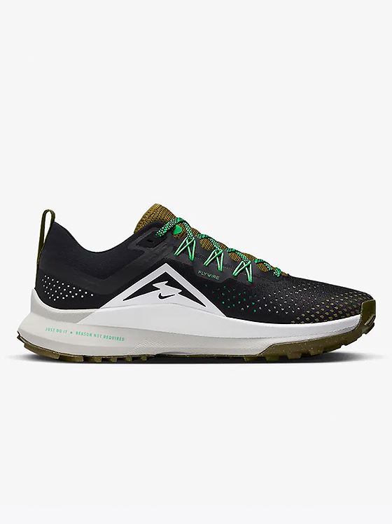 Nike React Pegasus Trail 4 Svart / Olive Flak / Spring Green / Hvit
