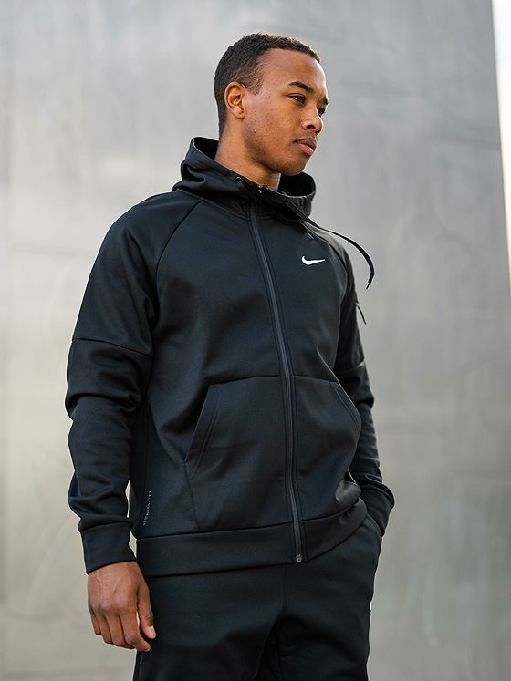 Nike Therma-Fit Full-Zip Hoodie Sort