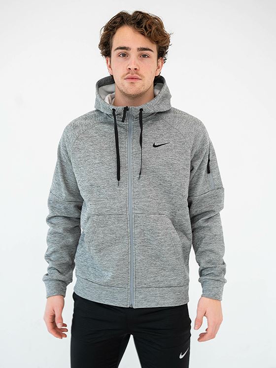 Nike Therma-Fit Full-Zip Hoodie Dark Grey Heather / Particle Grey / Black