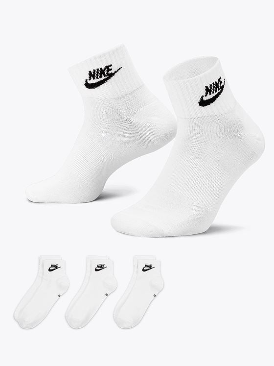 Nike Ankle Essential Socks 3pk Hvit/Svart