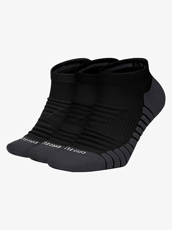 Nike Training No-Show Socks 3pk Svart/Anthracite/Hvit