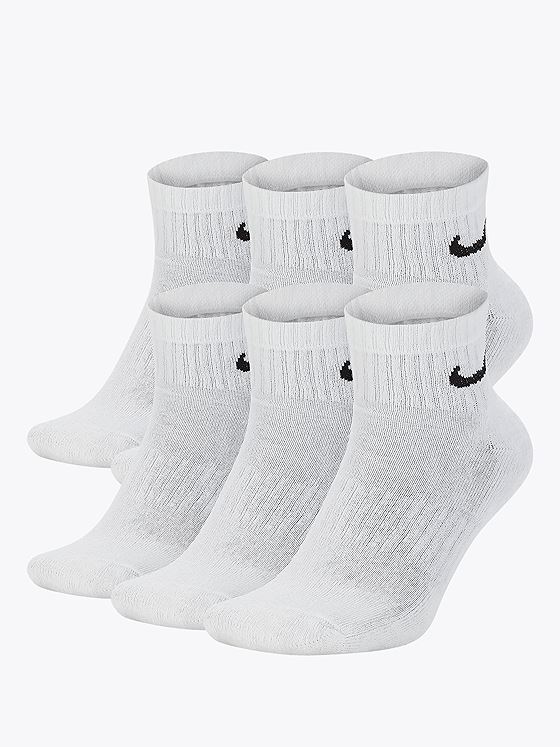 Nike Everyday Cushioned 6pk Hvit/Svart