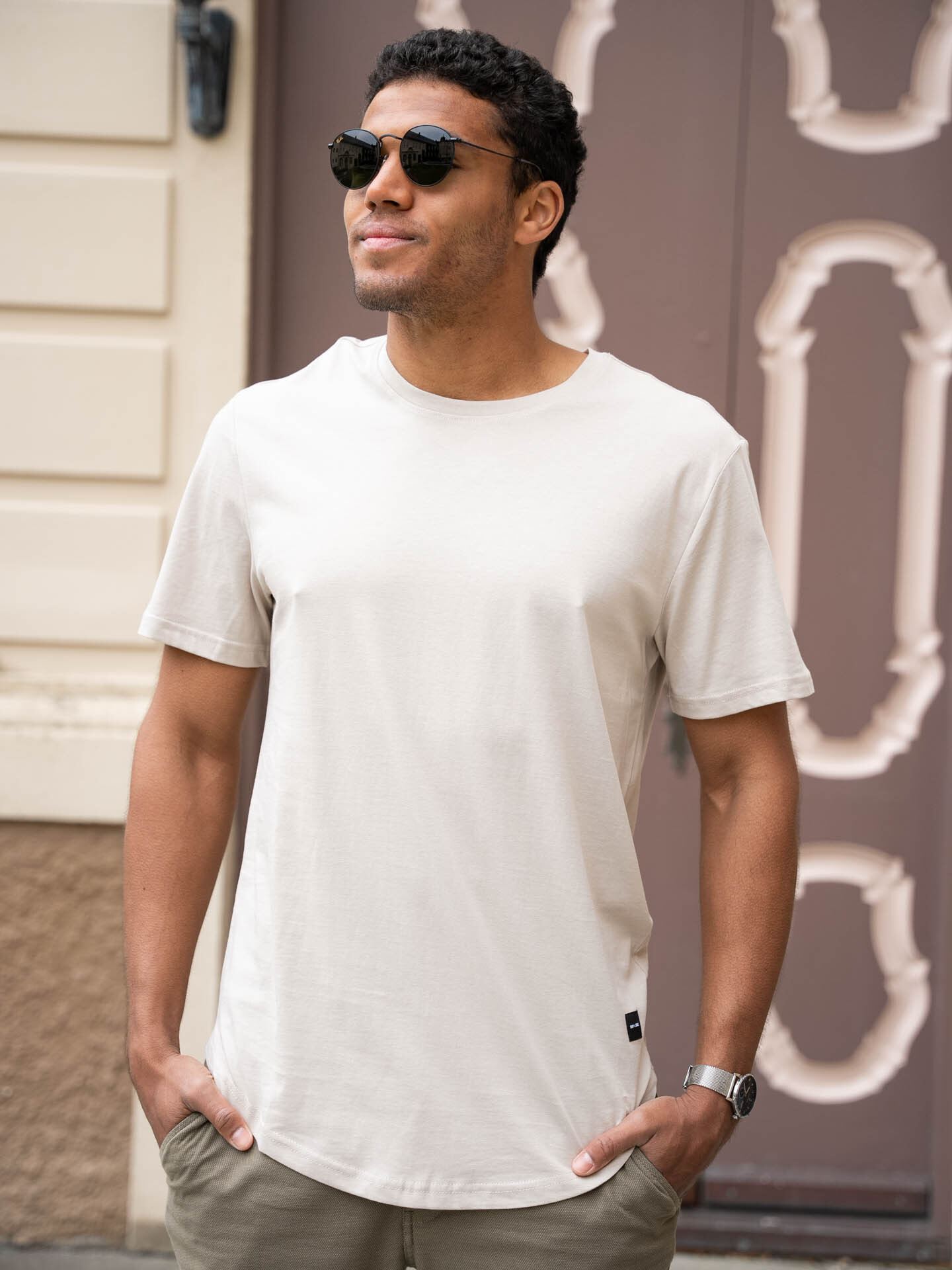 Only & Sons Matt Longy Short Sleeve Tee Silver Lining