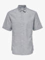 Only & Sons Caiden Short Sleeve Solid Linen Shirt Dress Blues