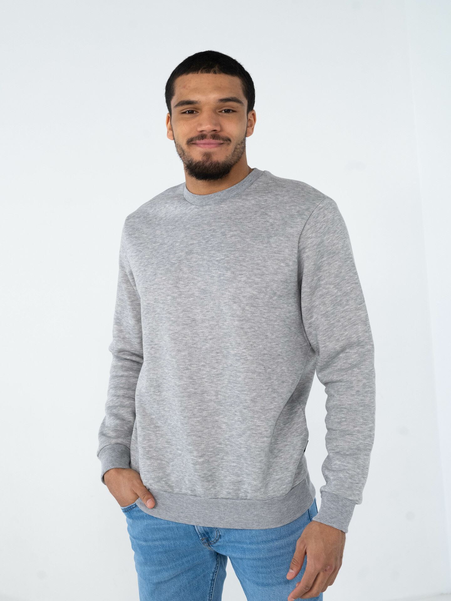 Only & Sons Ceres Crew Neck Light Grey Melange