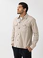 Only & Sons Kennet Long Sleeve Linen Overshirt Silver Lining