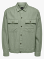 Only & Sons Kennet Long Sleeve Linen Overshirt Swamp