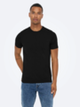 Only & Sons Basic Slim O-Neck 2 pack Black