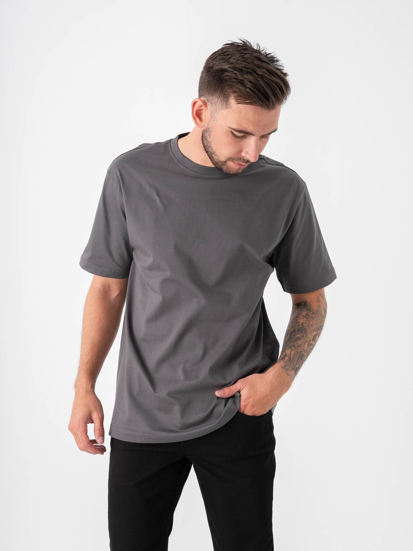 Only & Sons Fred Life Short Sleeve Tee Grey Pinstripe