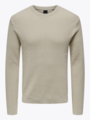 Only & Sons Phil Struc Reg Crew Neck Knit Silver Lining
