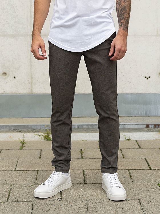 Only & Sons Mark Slim Fit Herringbone Pant Teak