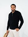 Only & Sons Phil Reg Cotton Half Zip Knit Dark Navy