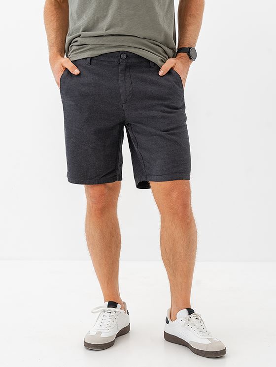 Only & Sons Mark Cotton Linen Shorts Black