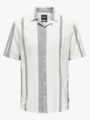 Only & Sons Caiden Short Sleeve Stripe Linen Resort Cloud Dancer