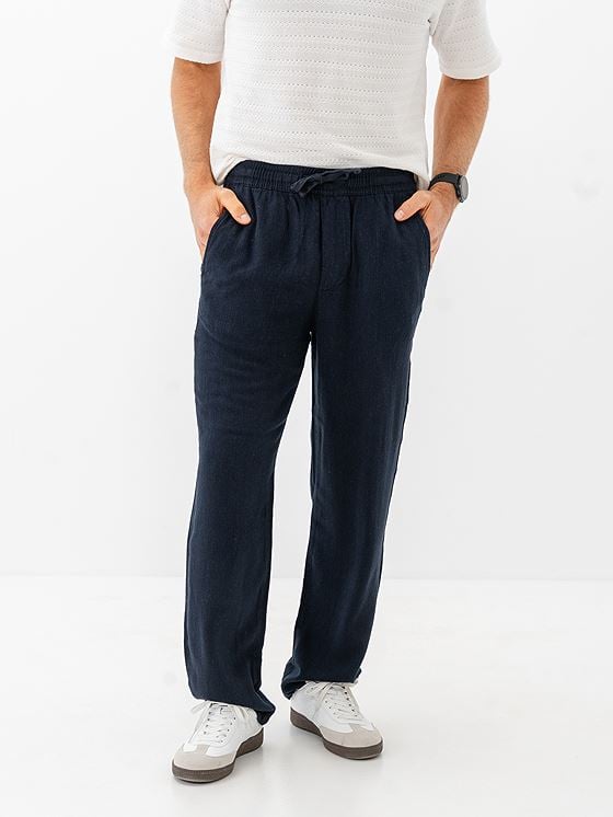 Only & Sons Sinus Loose Visc Lin Pnt Dark Navy