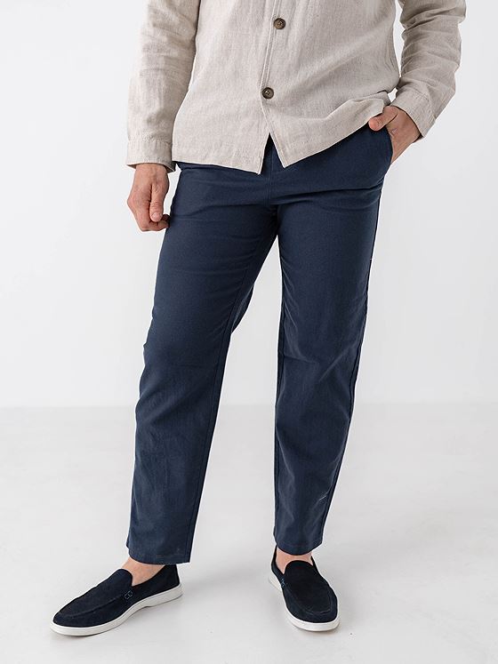 Only & Sons Linus Crop Tap Pant Navy Blazer