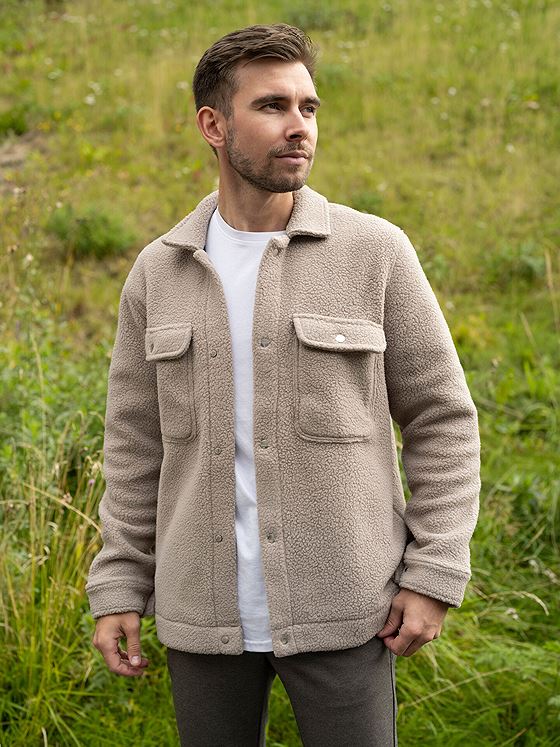 Only & Sons Emilio Teddy Overshirt Driftwood