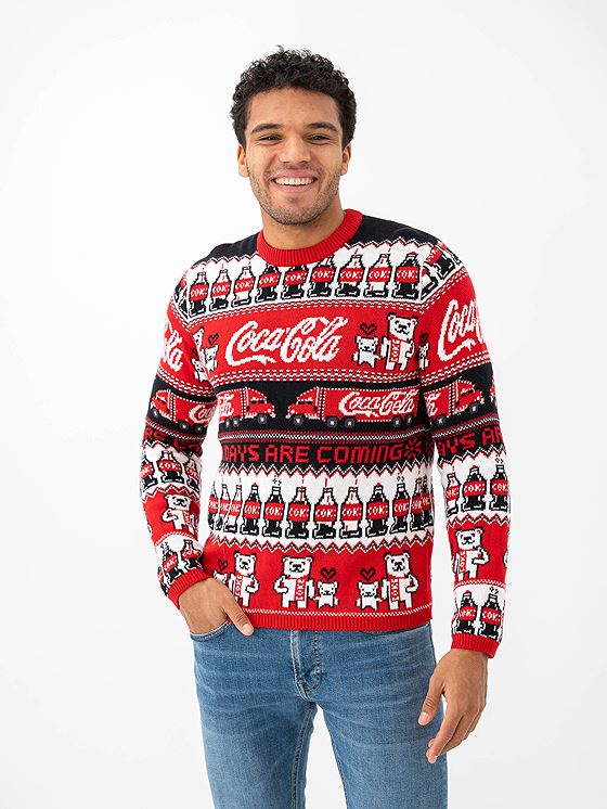 Only & Sons XMAS Reg Cola Crew Knit Pompeian Red
