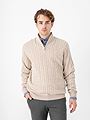 Only & Sons Loui Reg 12 Cabel Half Zip Knit Oatmeal Melange