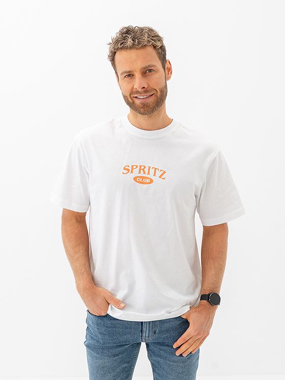 Only & Sons Spritz Italy Short Sleeve Tee Bright White Spritz Club