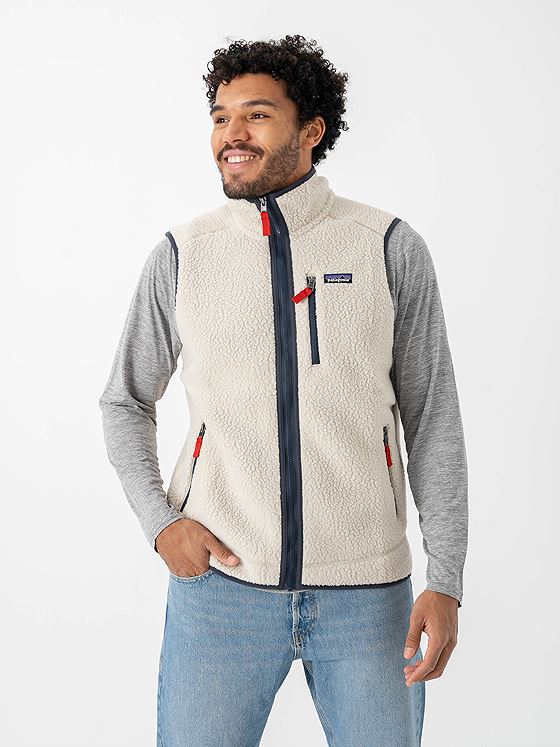 Patagonia Retro Pile Vest Pelican w/Smolder Blue