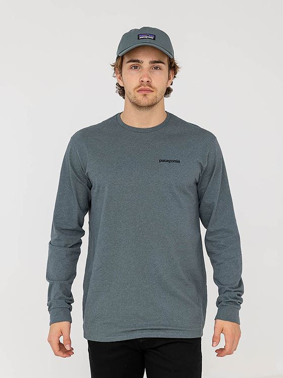 Patagonia Long Sleeve P-6 Logo Responsibili-T Nouveau Green