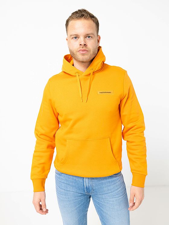 Peak Performance M Logo Hood Sweatshirt Oransje
