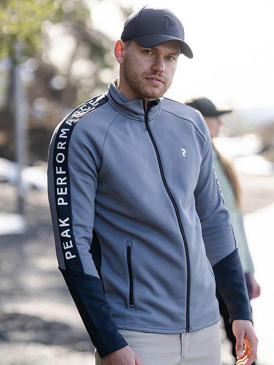 Peak Performance M Rider Mid Zip Jacket Grå