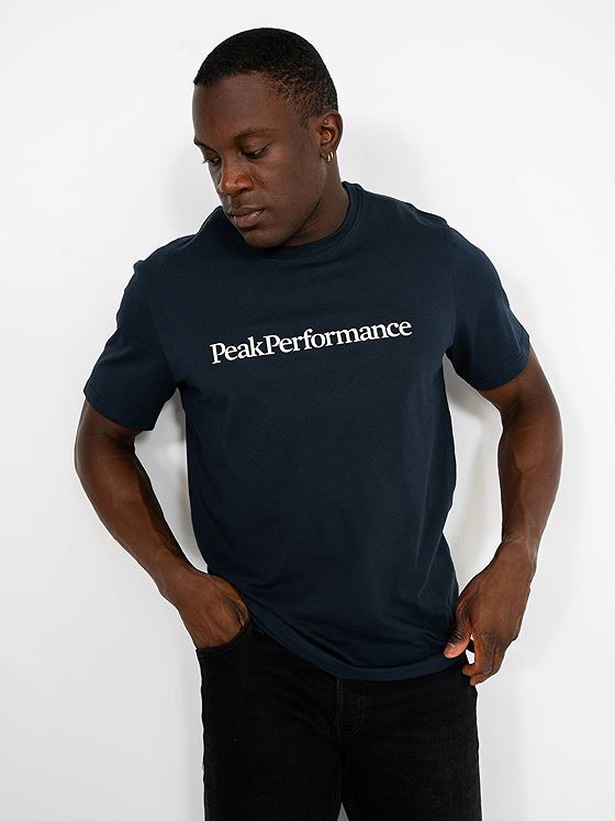 Peak Performance Big Logo Tee Blue Shadow