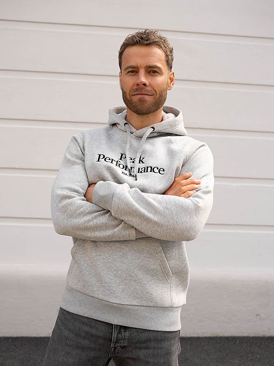 Peak Performance Original Hood Medium Grey Melange / Black