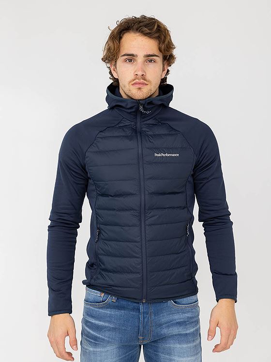 Peak Performance Down Hybrid Hood Jacket Blå