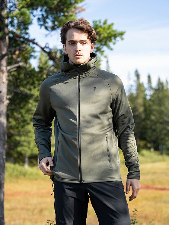Peak Performance Rider Essentials Zip Hood Pine Needle
