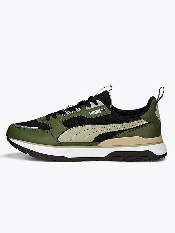 Puma R78 Trek Green Moss-Birch Tree-PUMA Black