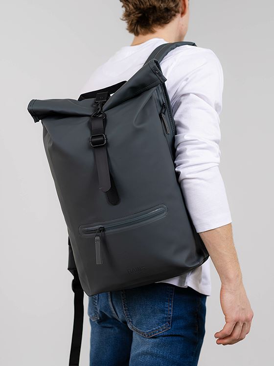 Rains Rolltop Rucksack Slate