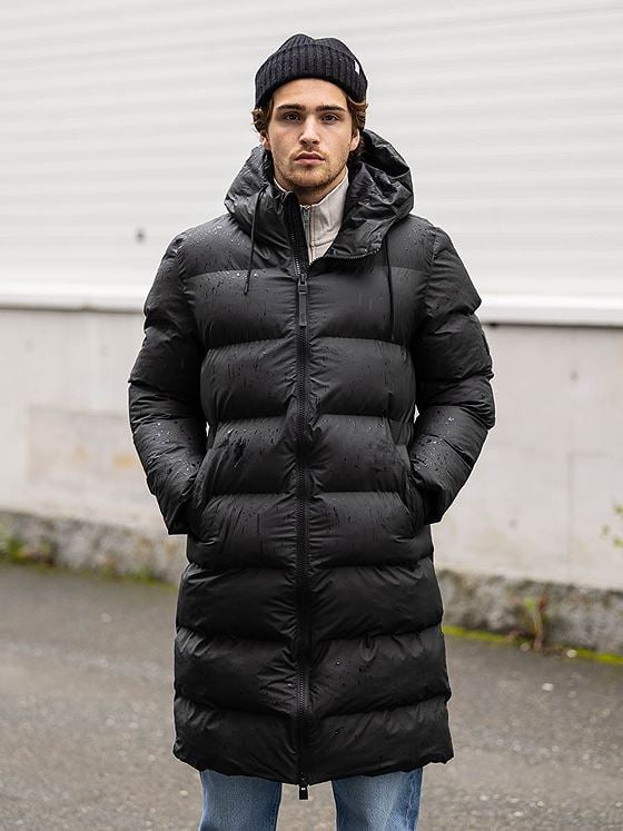 Rains Alta Longer Puffer Jacket Black