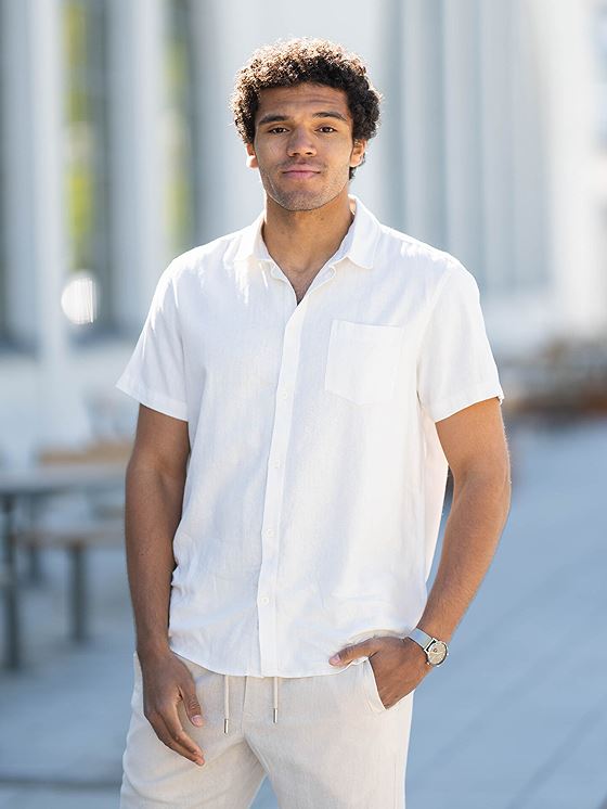 Solid Allan Short Sleeve SH Shirt Off White