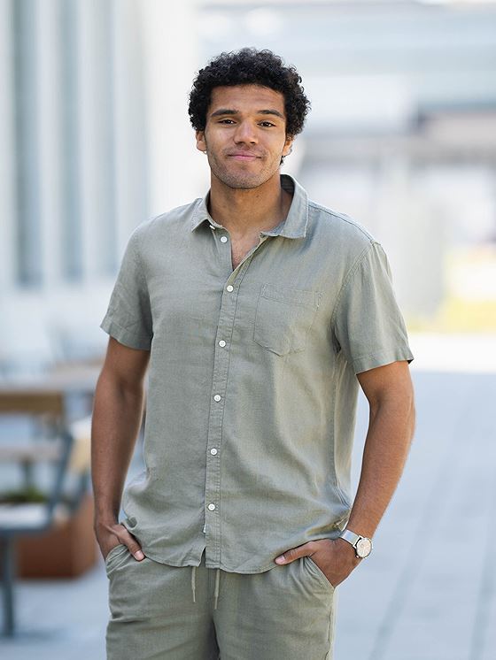 Solid Allan Short Sleeve SH Shirt Vetiver