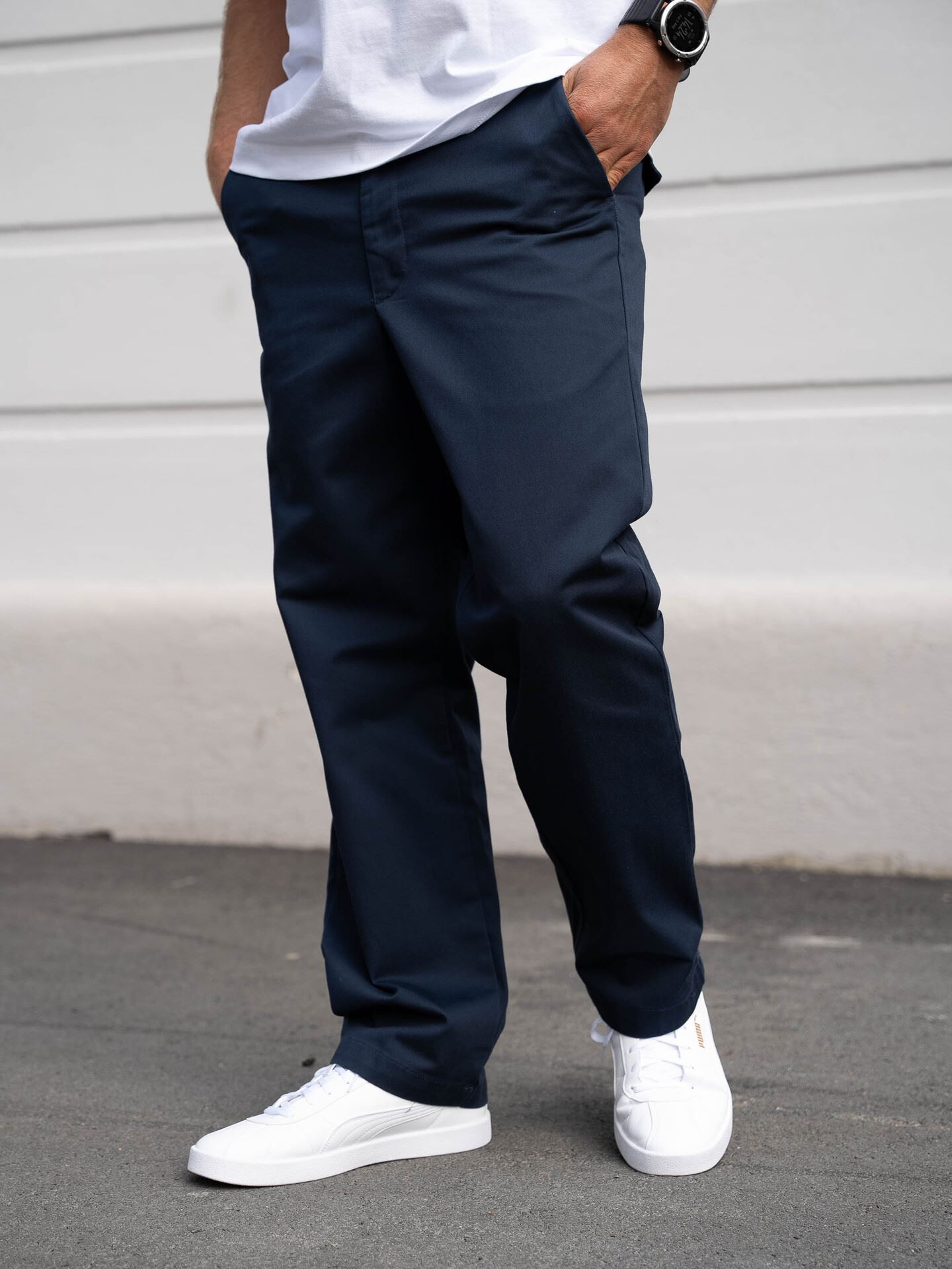 Solid Alann Cai Pants Insignia Blue