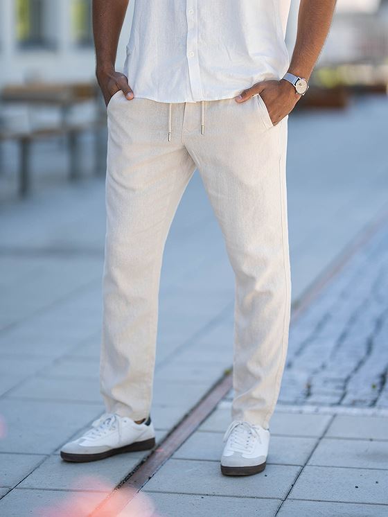 Solid Taiz Pants Oatmeal