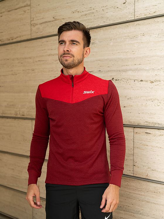 Swix Nordic Midlayer Half Zip Rhubarb Red / Swix Red