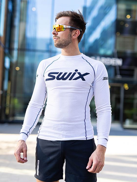 Swix RaceX Classic Long Sleeve Bright White / Dark Navy