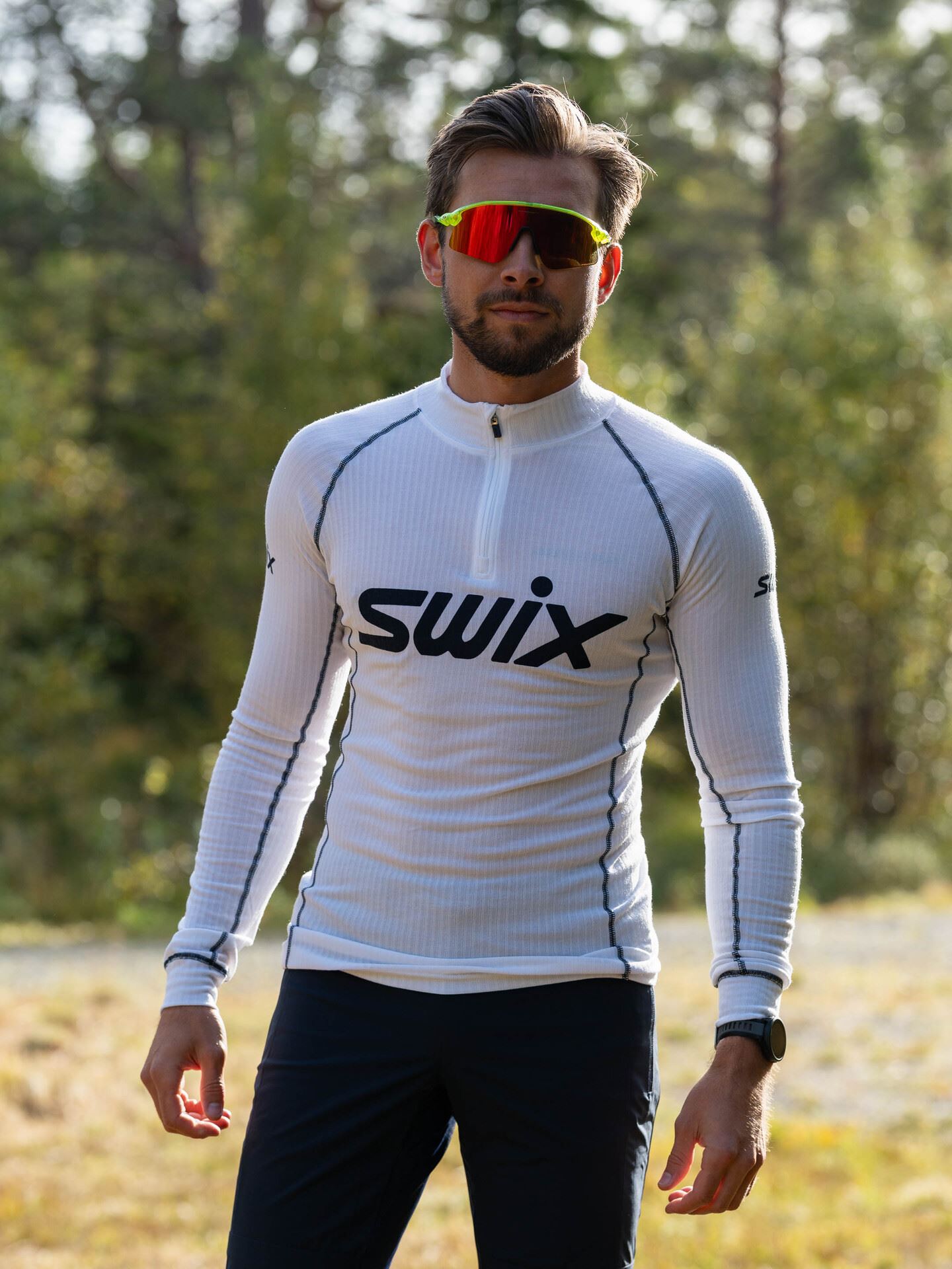 Swix RaceX Classic Half Zip Bright White/Dark Navy