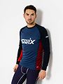 Swix RaceX Bodywear Long Sleeve Men Dark navy/ Rhubarb red